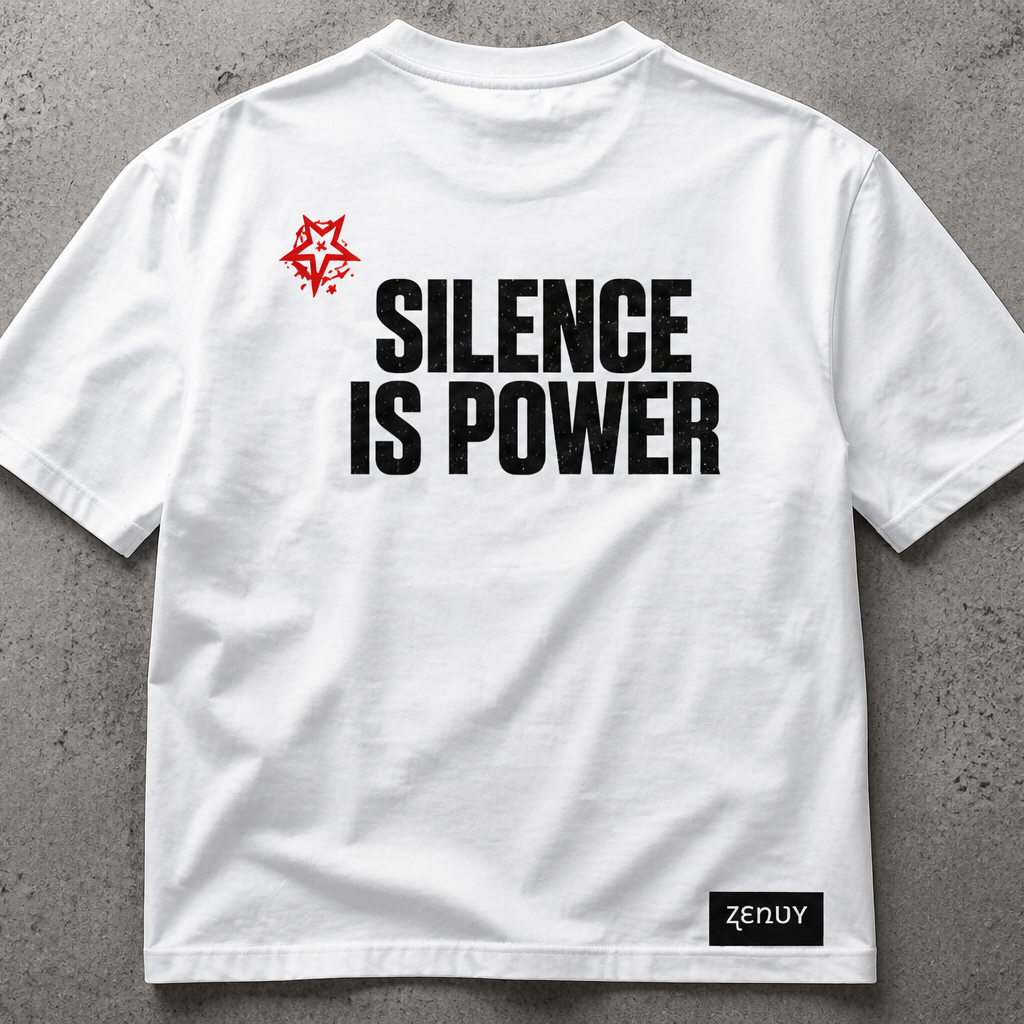 Silence Is Power Oversized T-Shirt (Black)