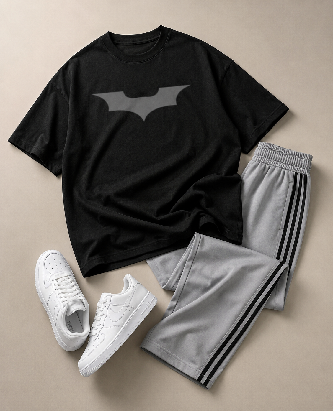 “Men’s Premium Oversized T-Shirt & Track Pant Combo Set”