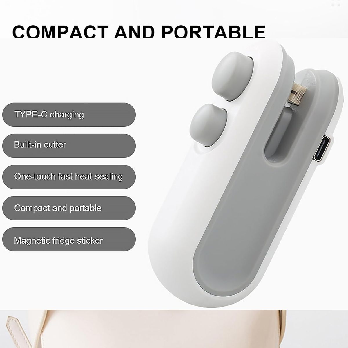 Mini Heat Sealer Machine – Keep Snacks Fresh & Airtight | Portable Bag Sealer