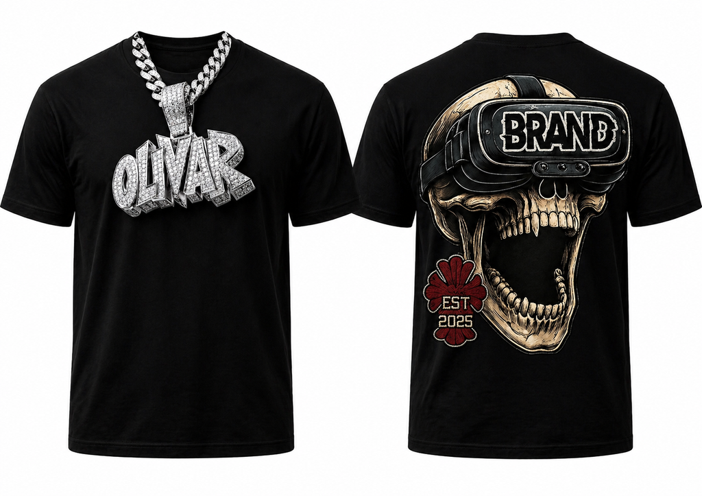 VR Skull Streetwear Tee EST 2026 (black)